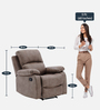 Casey Fabric 1 Seater Manual Recliner In Brown Colour