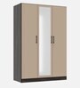 Cashmere 3 Door Wardrobe In Wyoming Maple & Frappe Finish with Mirror