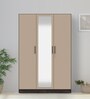 Cashmere 3 Door Wardrobe In Wyoming Maple & Frappe Finish with Mirror