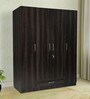 Cashmere 4 Door Wardrobe in Dark Brown Finish
