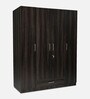Cashmere 4 Door Wardrobe in Dark Brown Finish