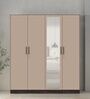 Cashmere 4 Door Wardrobe In Wyoming Maple & Frappe Finish with Mirror