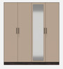Cashmere 4 Door Wardrobe In Wyoming Maple & Frappe Finish with Mirror