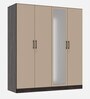 Cashmere 4 Door Wardrobe In Wyoming Maple & Frappe Finish with Mirror