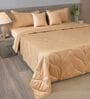 Cashmere Beige 300TC 100% Cotton Solid & Quilted Double Bedding Set