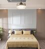 Cashmere Beige 300TC 100% Cotton Solid Flat Embroidered Super King Bedsheet With 2 Pillow Covers