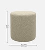 Cashmere Boucle Pouffe In Beige Colour