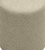 Cashmere Boucle Pouffe In Beige Colour