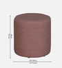 Cashmere Boucle Pouffe In Pink Colour