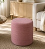 Cashmere Boucle Pouffe In Pink Colour