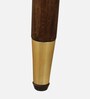Caslav Sheesham Wood Bar Stool In Provincial Teak Finish With Black Leatherette