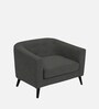 Casper Fabric 1 Seater Sofa in Charcoal Grey Colour
