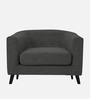 Casper Fabric 1 Seater Sofa in Charcoal Grey Colour