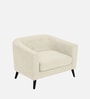 Casper Fabric 1 Seater Sofa in Ivory Cream Colour