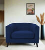 Casper Fabric 1 Seater Sofa in Royal Blue Colour