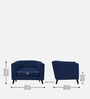 Casper Fabric 1 Seater Sofa in Royal Blue Colour