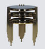Casper Black & Gold Glass Top Nesting Coffee Table (Set Of 3)