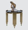 Casper Black & Gold Glass Top Nesting Coffee Table (Set Of 3)