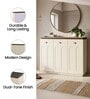 Caspian Shoe Rack 3 Door In Beige Finish