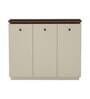 Caspian Shoe Rack 3 Door In Beige Finish