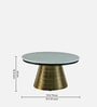 Cassady Coffee Table In Golden Finish with Marble Top