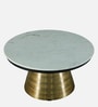 Cassady Coffee Table In Golden Finish with Marble Top