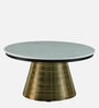 Cassady Coffee Table In Golden Finish with Marble Top