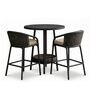 Cassandra 2 Seater Bar Set In Black Finish