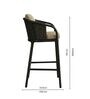 Cassandra 2 Seater Bar Set In Black Finish
