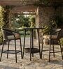 Cassandra 2 Seater Bar Set In Black Finish