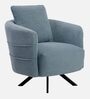 Cassandra Fabric 1 Seater Sofa In Blue Color