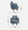 Cassandra Fabric 1 Seater Sofa In Blue Color