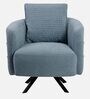 Cassandra Fabric 1 Seater Sofa In Blue Color