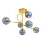 Aibne Brass Glass Globe Chandelier