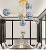Aibne Brass Glass Globe Chandelier