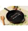 Black Cast Iron Grill Pan 25 cm Pre-Seasoned