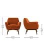 Castello Arm Chair In Rust Orange Colour