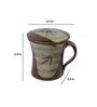 Caster 250ml Brown & Grey Ceramic Coffee Mug with Lid Caster 250ml Brown & Grey Ceramic Coffee Mug with Lid