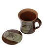 Caster 250ml Brown & Grey Ceramic Coffee Mug with Lid Caster 250ml Brown & Grey Ceramic Coffee Mug with Lid