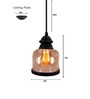 Castle Black Glass Hanging Light