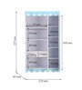Castle 3 Door Kids Wardrobe in Highgloss White & Blue Colour