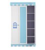 Castle 3 Door Kids Wardrobe in Highgloss White & Blue Colour