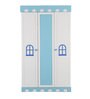 Castle 3 Door Kids Wardrobe in Highgloss White & Blue Colour