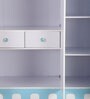 Castle 3 Door Kids Wardrobe in Highgloss White & Blue Colour