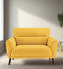 Castro Fabric 1 Seater Sofa In Bold Yellow Color