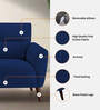 Castro Fabric 1 Seater Sofa In Royal Blue Color