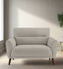 Castro Fabric 1 Seater Sofa In Lit Grey Color