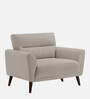 Castro Fabric 1 Seater Sofa In Lit Grey Color