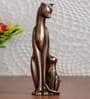 Cat Family Polyresin & Bronze Animal Figurine
