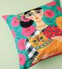 Cat Lady 16  Cushion Cover